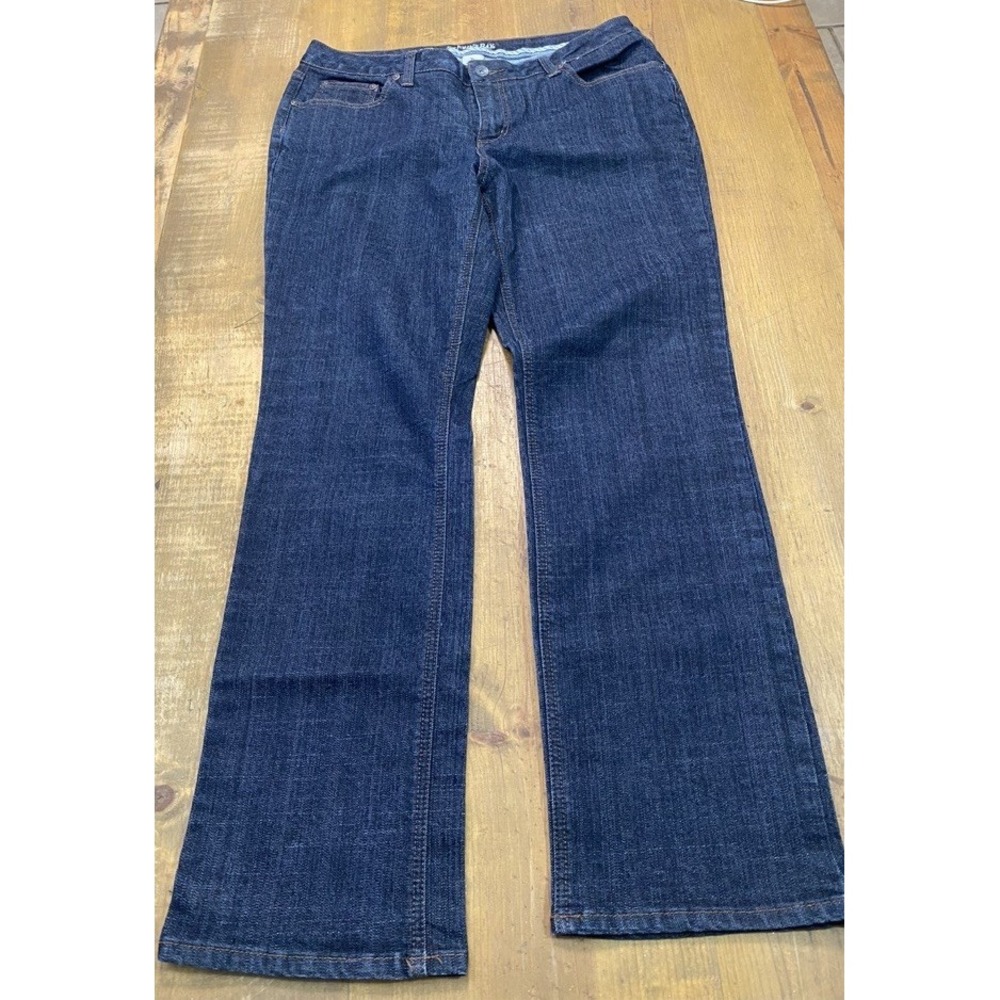 St John's Bay Women's Blue Jeans, Bootcut Stretch,‎ Size 14 dark Wash